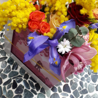 Airflower box fiori e mimosa -NON DISPONIBILE