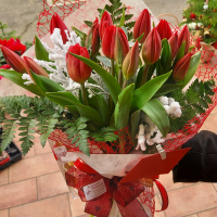 Bouquet tulipani rossi - NON DISPONIBILE