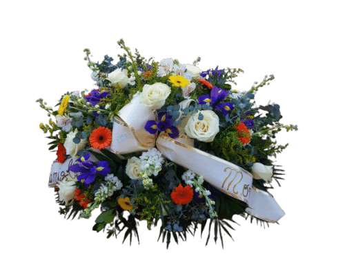 cuscino funebre fiori colorati Cuscino funebre