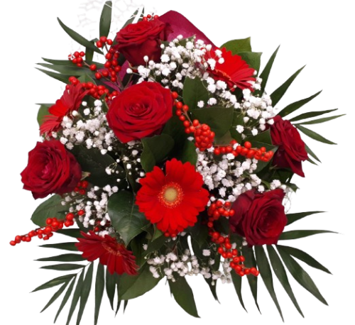 Bouquet sfumature di rosso