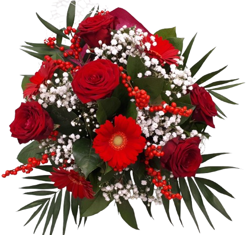 Bouquet sfumature di rosso